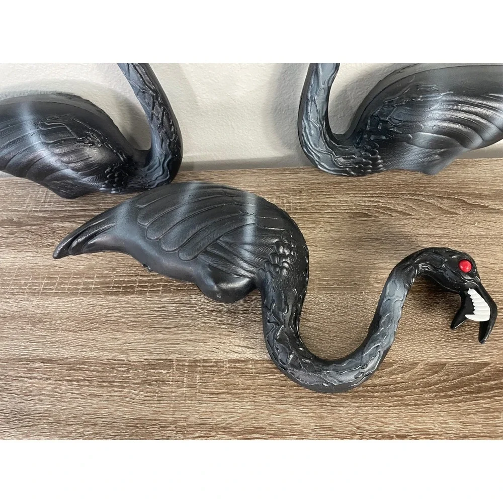 Black Zombie Flamingos Set of 3 Don Featherstone Model 62363 Halloween